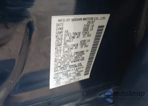 2008 Nissan Titan Xe/Se/Le/Pro-4X from USA, damaged, VIN 1N6AA07C88N331924